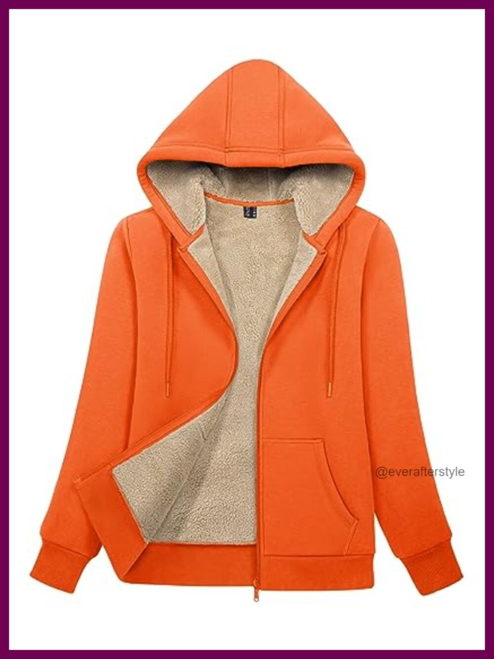 MAGCOMSEN Sherpa Lined Zip Up Hoodie Women Warm Winter Jacket